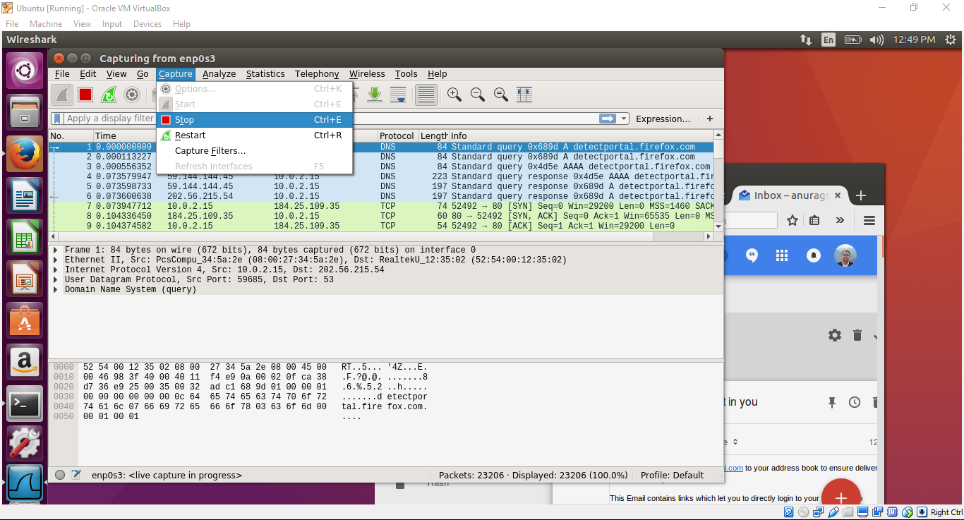 wireshark capture packets from one application