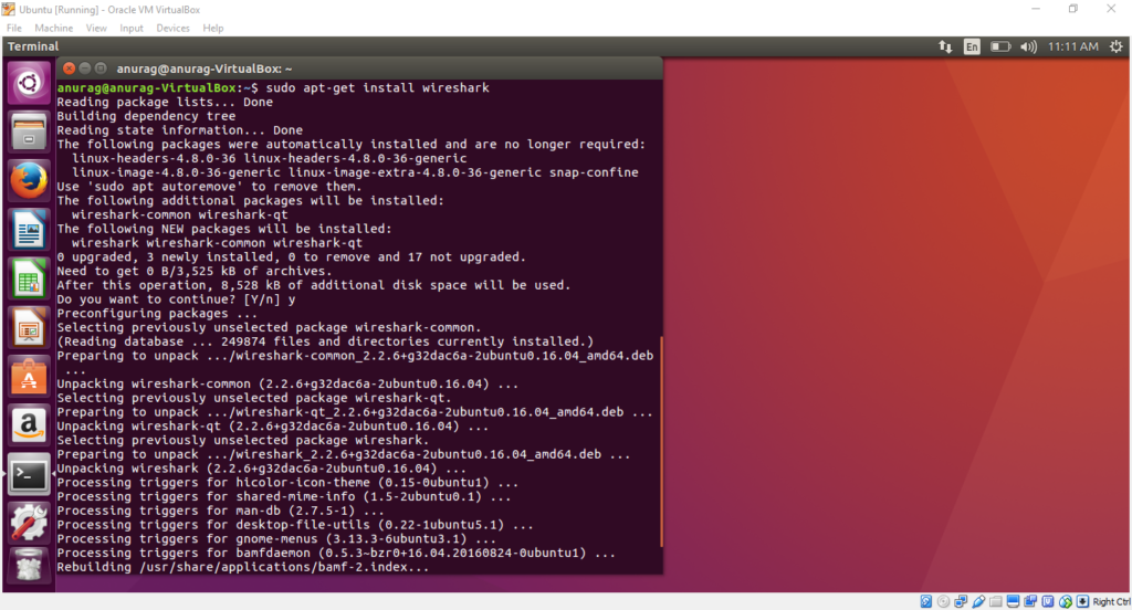update wireshark ubuntu terminal