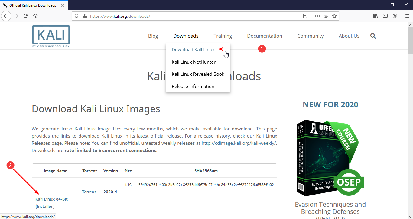 kali linux download for pc 32 bit